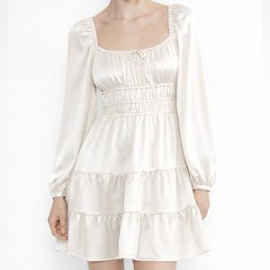 Sunday Best Martine Longsleeve Satin Dress